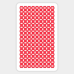 Red & White Geometric Designs for Every Space Magnet